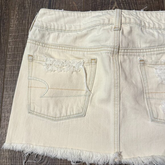 American Eagle Distressed Jean Skirt – Size 4 - Picture 6 of 11